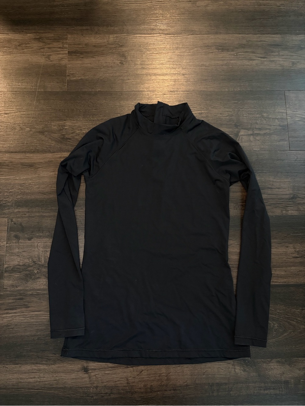 Athleta Flurry Half Zip Mock Neck Top Black Medium